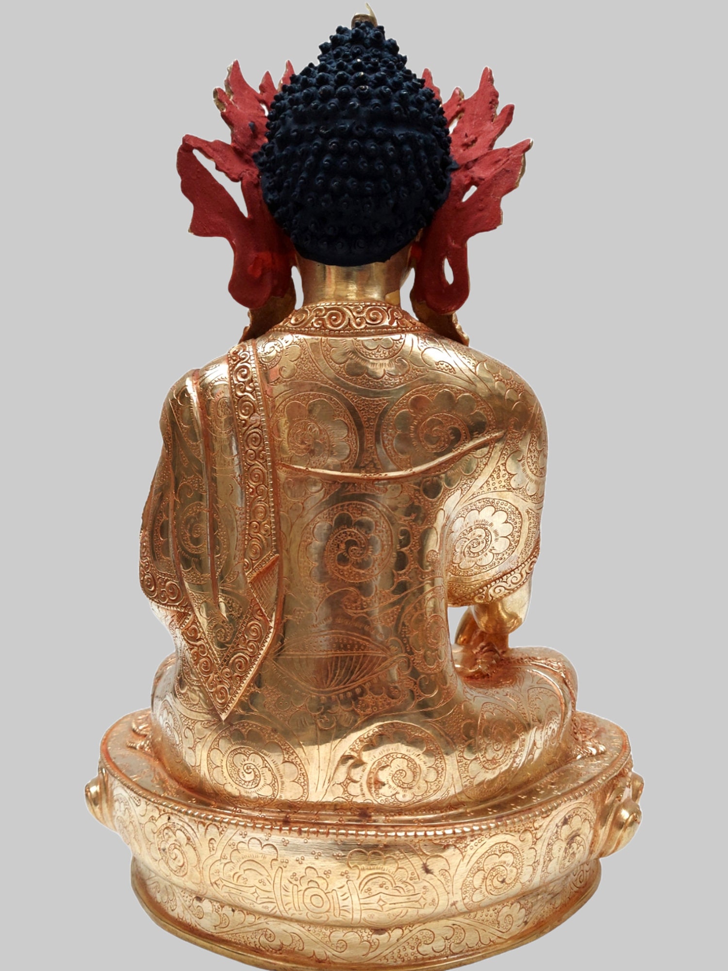 ブッタ生誕地ネパール製上質なブッタ像ー金メッキ 【公式通販】