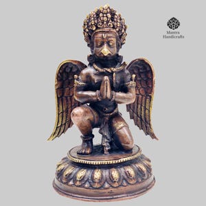 Garuda the Holy Bird | Handcrafted Brass Statue Representing Lord Vishnu’s Majestic Vahana | Intricate Detailing & Divine Craftsmanship