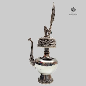 Handcrafted Silver Plated Bhumpa Offering Bowl Set: Puja Decor