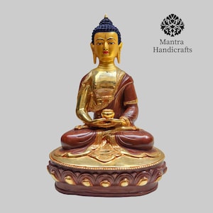Amitabha Buddha Statue | Serene Meditation Sculpture | Buddhist Spiritual Art Decor