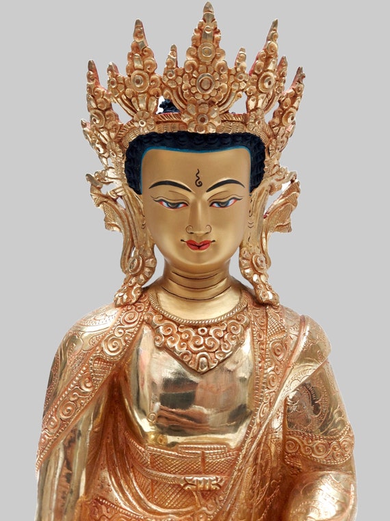 本物のチベット釈迦牟尼仏冠 | ネパールの熟練したアーティストによる 