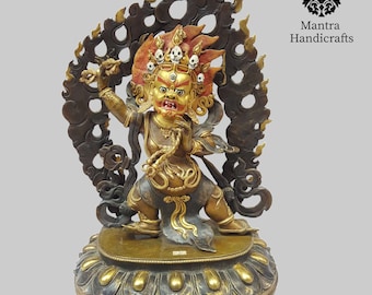 シャンロン・ドルジェ・ドゥドゥル像 - 金色銅製チベット仏教彫刻