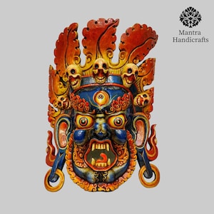 Handcrafted Bhairav Wooden Mask
