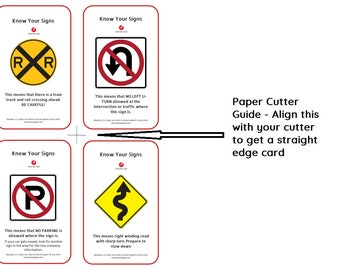 Printable Digital Community Signs - Know Thy Signs (Traffic) Flashcards