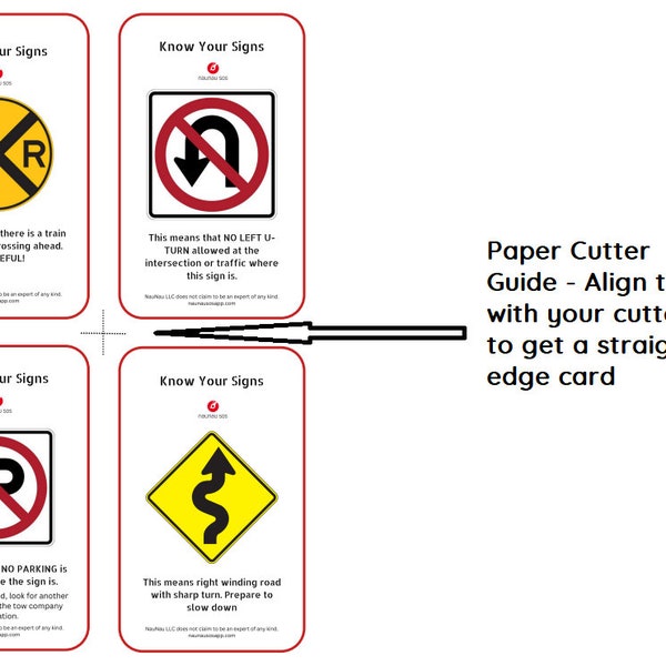 Printable Digital Community Signs - Know Thy Signs (Traffic) Flashcards