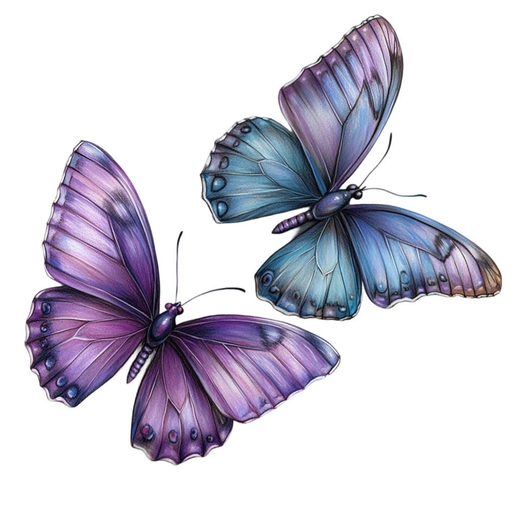 12 Purple Teal Blue Butterflies Clipart Bundle, 12 High-quality JPG, Craft  Art, Card Making, Clip Art, Digital Paper Craft, Scrapbooking - Etsy, image size:1024x1024