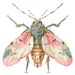 Floral Insect in Pink Clipart Bundle, 16 High-quality JPG, Craft Art ...