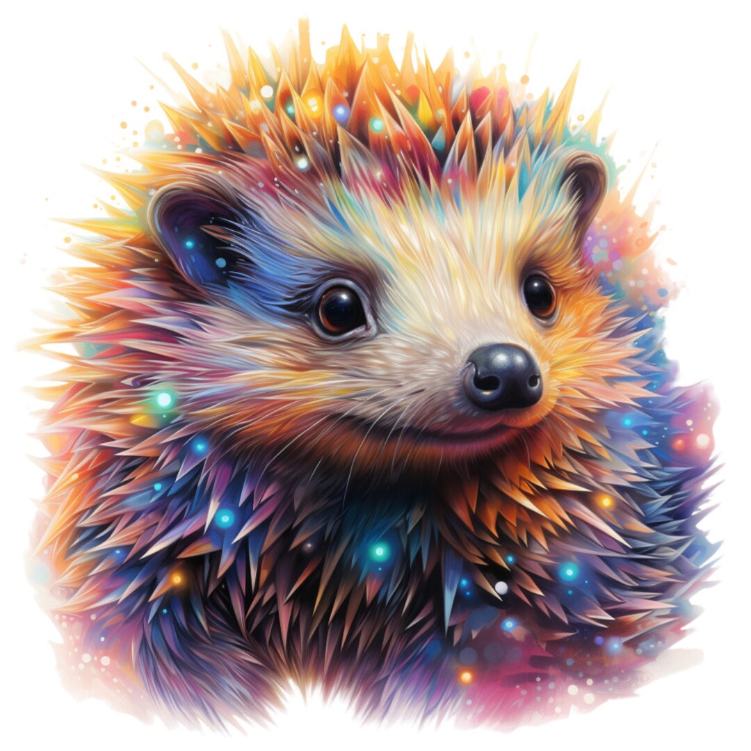 Cosmic Hedgehog Clipart Bundle, High-quality JPG, Craft Art, Card ...