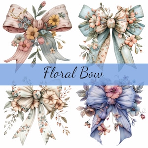 16 Großer Bogen mit Blumen Clipart-Bundle, 16 hochwertige JPG, Craft Art, Kartenherstellung, Clip Art, Digitales Papiermodell, Scrapbooking