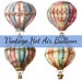 16 Vintage Hot Air Balloon Clipart Bundle, 16 High-quality JPG, Craft ...
