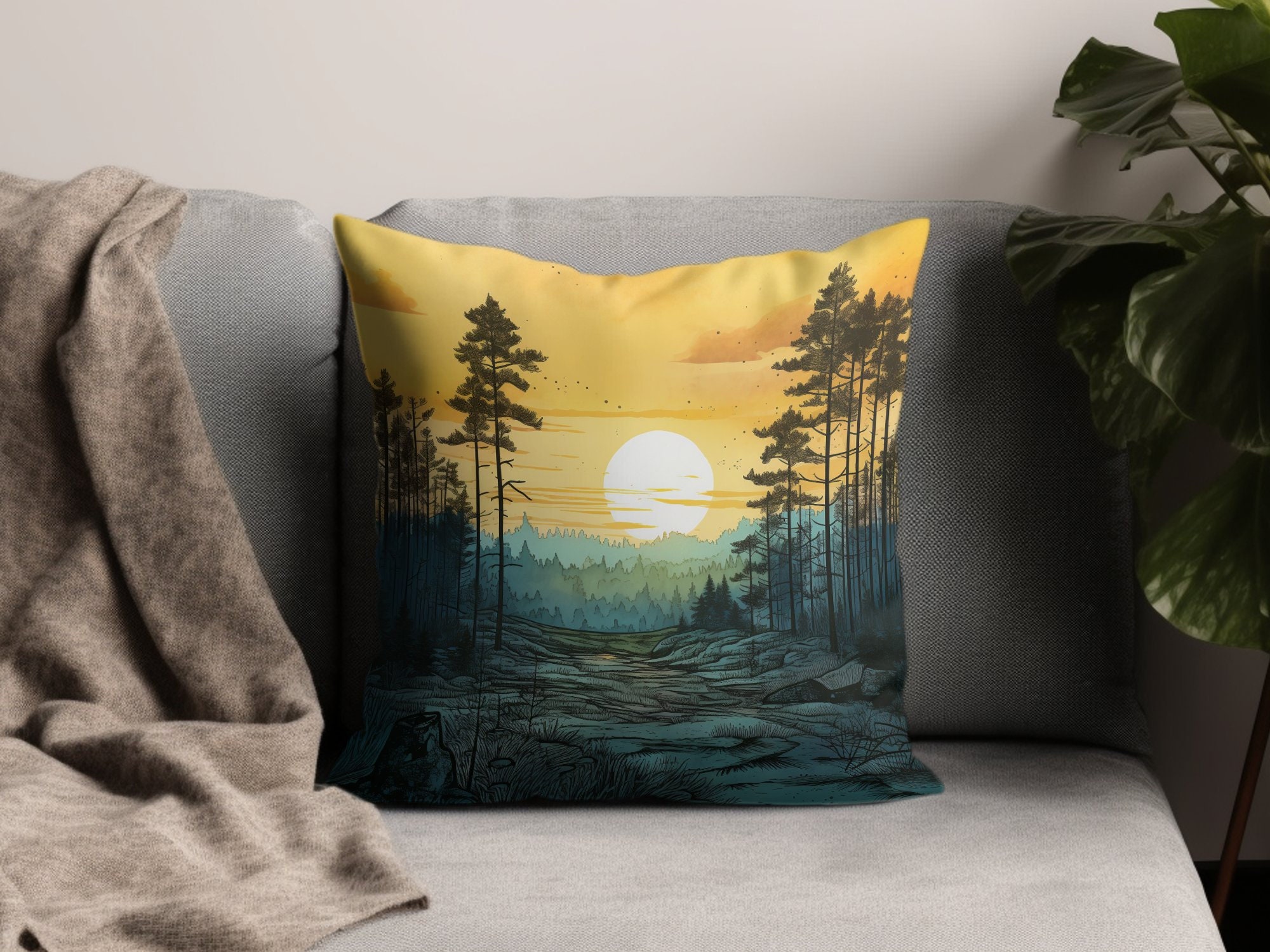 Forest Sunrise Background Clipart Bundle, High-quality JPG, Craft Art ...