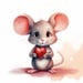 12 Heart Mouse Clipart Bundle, High-quality JPG, Craft Art, Card Making ...