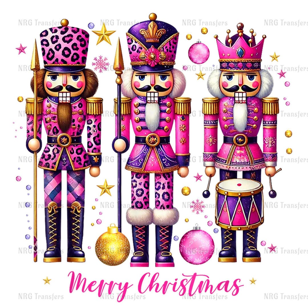 DTF Transfer | Hot Pink Nutcracker Christmas | DTF Print, Heat Transfer ...