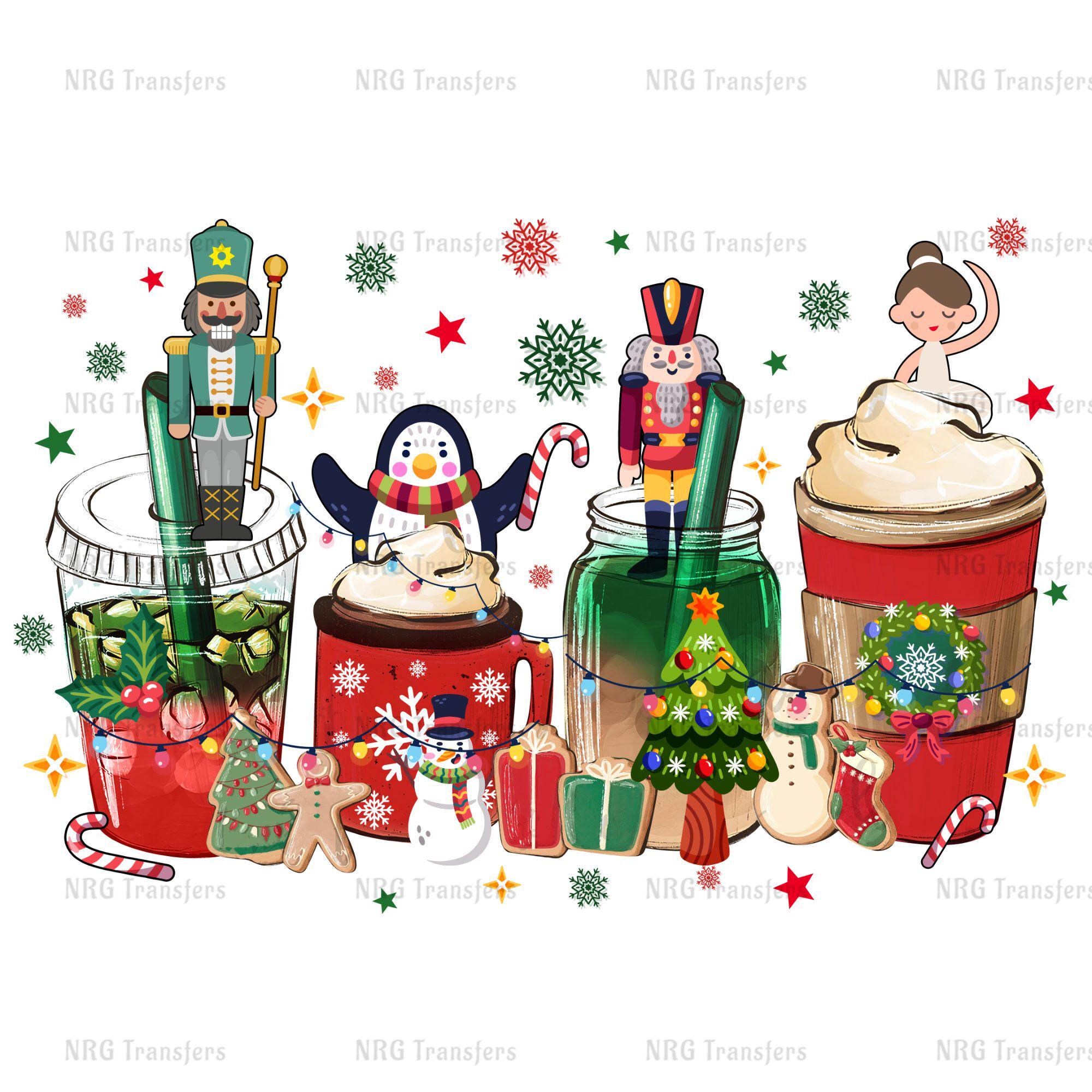 DTF Transfer | Nutcracker Christmas Latte | DTF Print, Heat Transfer, Ready To Press  Direct to Film | Fast Shipping