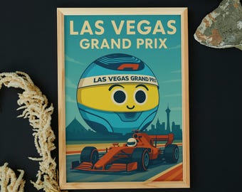 Las Vegas US Grand Prix F1 Poster: Las Vegas Street Circuit Race Track Art (Digital Download)