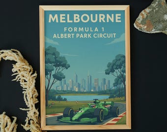 Australian Grand Prix F1 Poster: Melbourne Albert Park Circuit Race Track Art (Digital Download)
