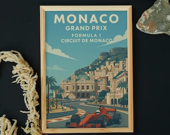 Monaco Grand Prix F1 Poster: Circuit De Monaco Race Track Art (Digital Download)