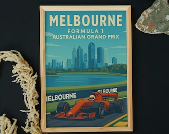 Australian Grand Prix F1 Poster: Melbourne Albert Park Circuit Race Track Art (Digital Download)