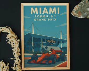 Miami Grand Prix F1 Poster: Miami International Autodrome Race Track Art (Digital Download)