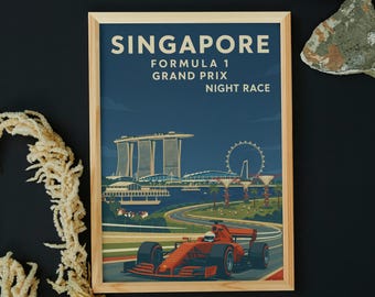 Singapore Grand Prix Poster: Marina Bay F1 Night Race (Digital Download)