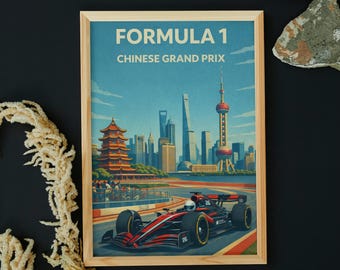 Chinese Formula 1 Grand Prix Poster – Heineken Chinese Grand Prix - Shanghai Formula 1 2026 Season Digital Download Wall Art for Racing Fans