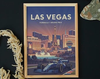 US Grand Prix F1 Poster: Las Vegas Race Track Art (Digital Download)