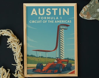US Grand Prix F1 Poster: Austin COTA Race Track Art (Digital Download)
