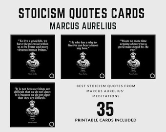 35 Marcus Aurelius Stoic Quotes Cards (35 Best Marcus Aurelius Quotes) | Stoicism Quotes | Stoic Quotes | Stoicism Card | Stoic Meditations