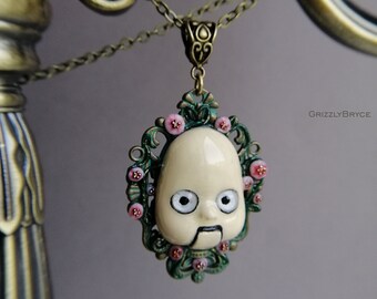 Creepy Doll Necklace  Doll face necklace Creepy Doll pendant Doll Head Necklace Baby doll face necklace Horror doll face Necklace