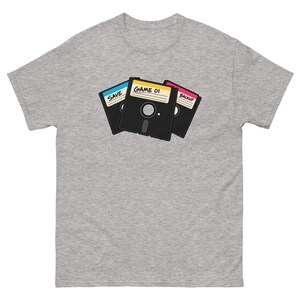 T-Shirt mit 5,25-Zoll-Diskettenmotiv, Retro-Computer-Shirt, Vintage-Computer-Shirt, Geschenk für Computerfans aus den 80ern