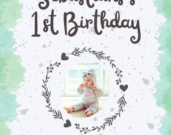 Babies birthday invitation