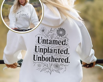 Feral Wildflower Hoodie, Cottagecore Gildan 18500