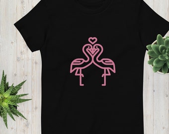 Flamingos in Love - Organic cotton kids t-shirt