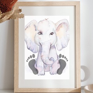 Baby Keepsake Handprint Footprint Kit, Nursery Print, Personalised Print, Baby First Birthday, New Mum Baby Shower Gift Idea, Newborn