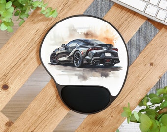 Black Supra Mouse Pad With Wrist Rest