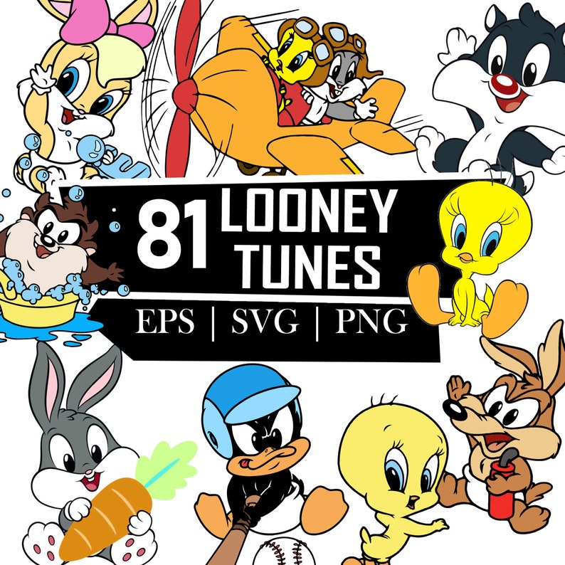 Looney Tunes Clipart Looney Tunes SVG Looney Tunes Png Layered Digital
