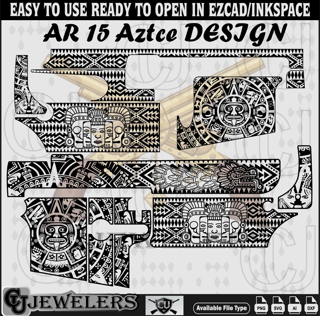 AR 15 AZTEC Design Svg,lasercut,laserengraving,fiberlaser ...