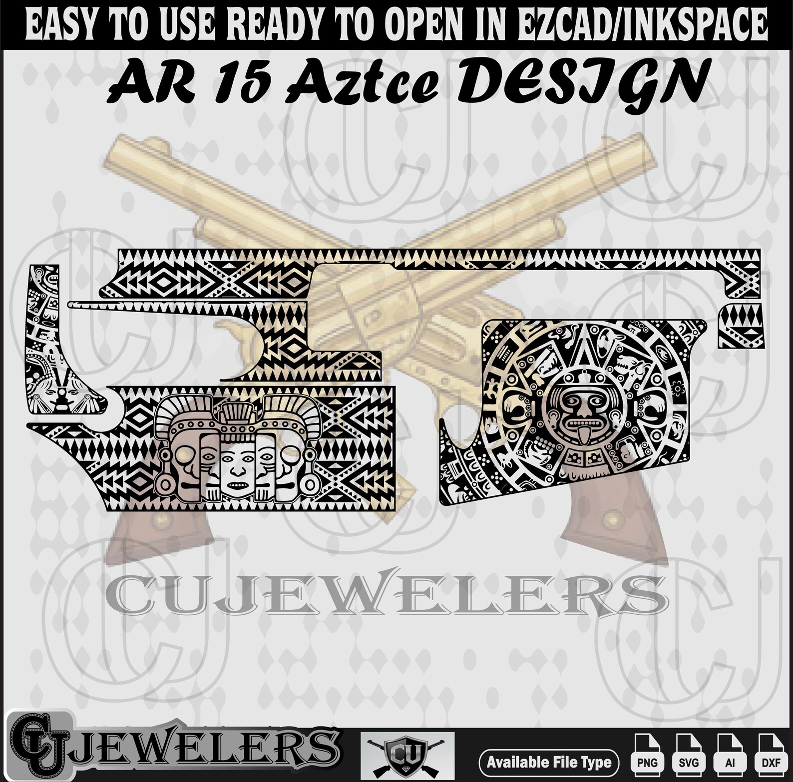 AR 15 AZTEC Design Svg,lasercut,laserengraving,fiberlaser ...