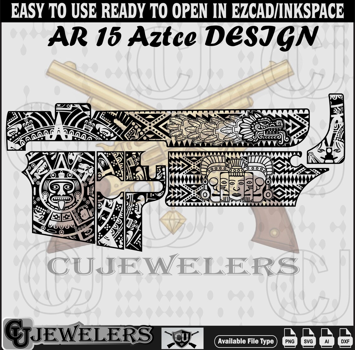 AR 15 AZTEC Design Svg,lasercut,laserengraving,fiberlaser ...