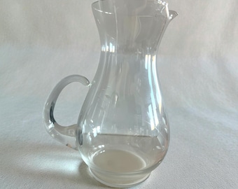 Grand pichet en cristal vintage Princess House Heritage, 72 oz, grand verre taillé transparent gravé à l'acide