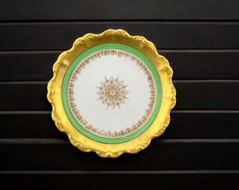 Antique Blakeman and Henderson Limoges France Gold Encrusted Dessert Plate 6&#39;&#39;
