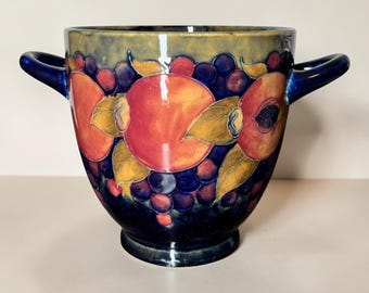 Antique William Moorcroft Twin Handled Jardiniere Vase Pomegranate Pattern 333 c.1918–1926 Signed