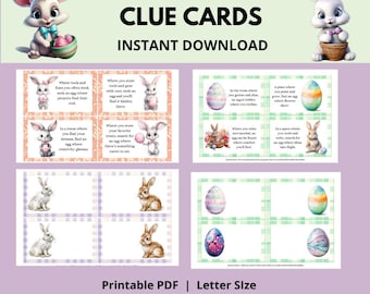 Easter Egg Hunt Clues | Easter Egg Hunt Kit | Easter Scavenger Hunt for Kids | Easter Egg Hunt | Easter Treasure Hunt
