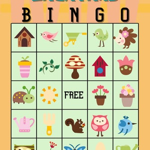 Backyard Bingo Printable Game | Bingo Game | Printable Bingo Game ...
