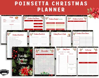 Christmas Planner Printable, Holiday Planning, Christmas Organizer, Christmas Planner Inserts, Christmas Countdown, Holiday Organizer