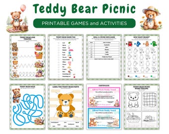 Picknick met teddyberen, picknickspellen, teddybeeractiviteiten, picknickactiviteiten voor kinderen, voorschoolse activiteiten, zomerpicknickspellen kleuterschool