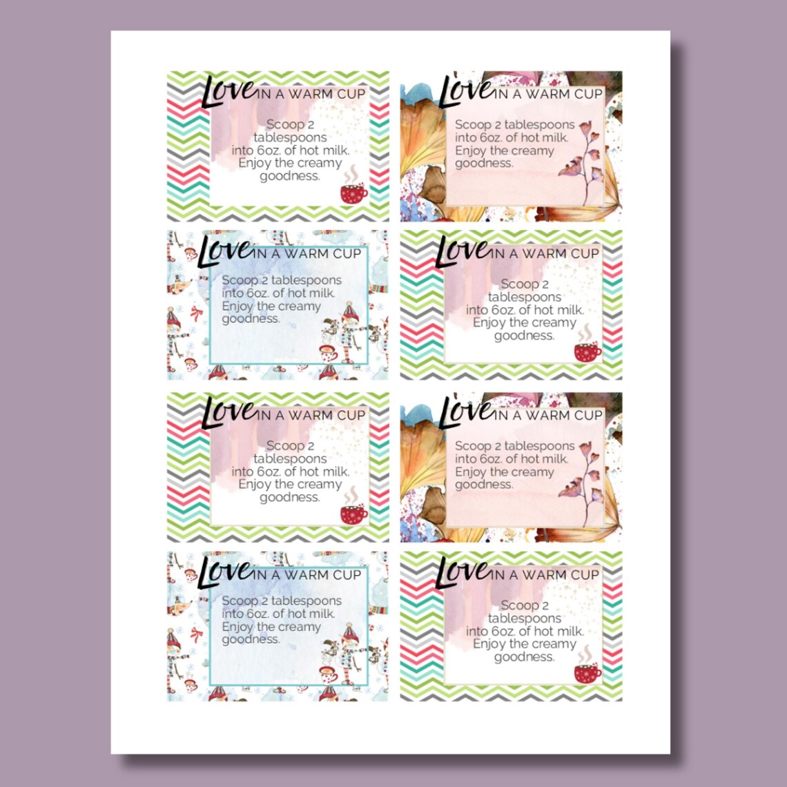 Hot Case Tags Hot Chocolate Mix Tags | DIY Holiday Gift Tags | Christmas Gift Tags ...