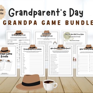 Grandparents Day Printable Game Bundle, Who Knows Grandpa Best, Family Game Night, Grandpa Party Games, Family Reunion Games, Family Games