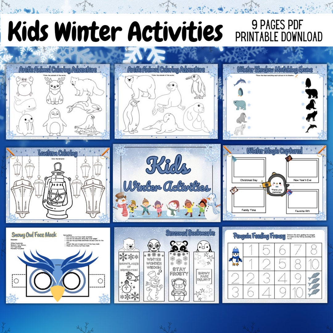 Kids Winter Activities | Printable Winter Activities for Kids | Winter ...