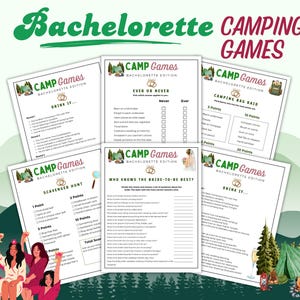 Camping Bachelorette, Bachelorette Party, Bachelorette Games,  Camp Bachelorette, , Bachelorette Weekend Games, Bachelorette Games Bundle